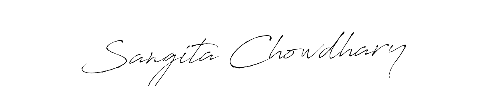 This is the best signature style for the Sangita Chowdhary name. Also you like these signature font (Antro_Vectra). Mix name signature. Sangita Chowdhary signature style 6 images and pictures png