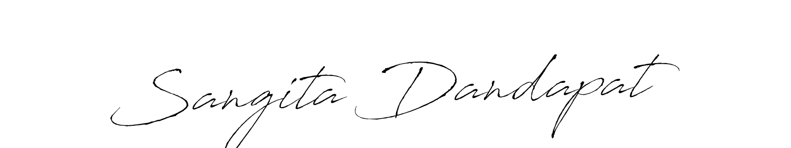 How to make Sangita Dandapat name signature. Use Antro_Vectra style for creating short signs online. This is the latest handwritten sign. Sangita Dandapat signature style 6 images and pictures png