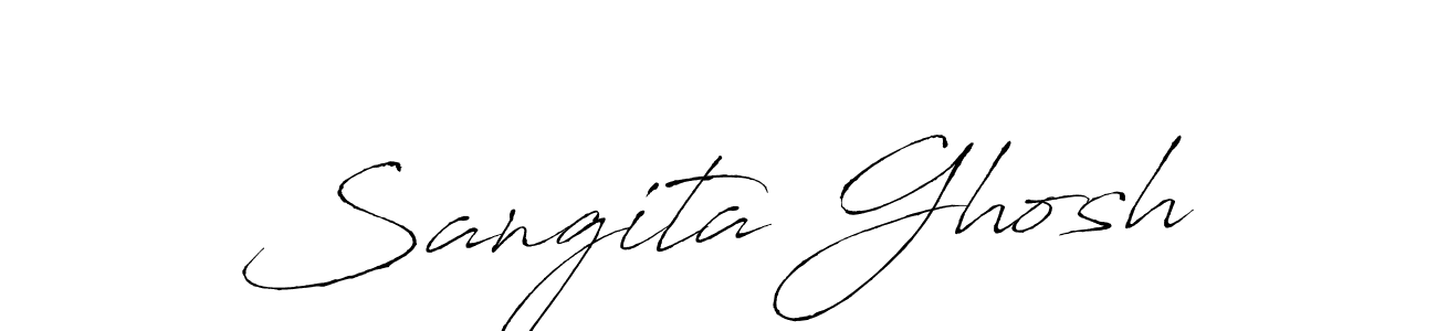 Sangita Ghosh stylish signature style. Best Handwritten Sign (Antro_Vectra) for my name. Handwritten Signature Collection Ideas for my name Sangita Ghosh. Sangita Ghosh signature style 6 images and pictures png