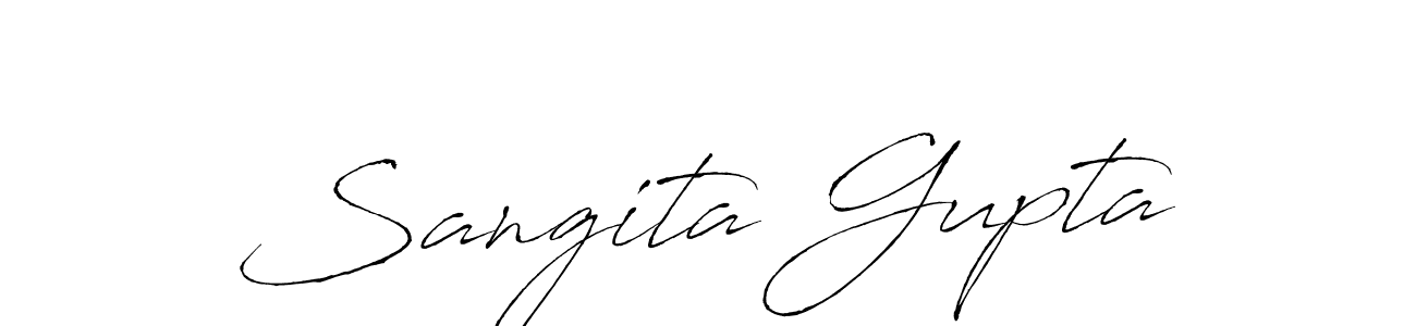 How to make Sangita Gupta name signature. Use Antro_Vectra style for creating short signs online. This is the latest handwritten sign. Sangita Gupta signature style 6 images and pictures png