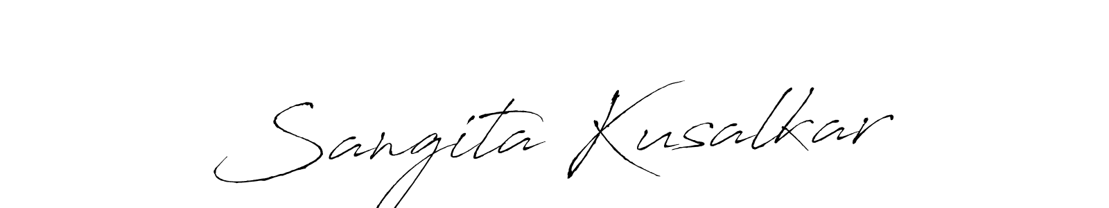 Sangita Kusalkar stylish signature style. Best Handwritten Sign (Antro_Vectra) for my name. Handwritten Signature Collection Ideas for my name Sangita Kusalkar. Sangita Kusalkar signature style 6 images and pictures png