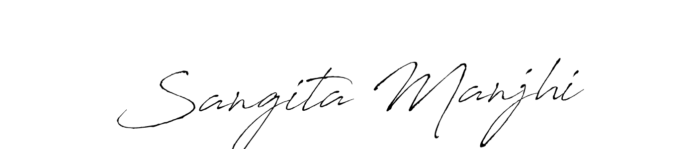 It looks lik you need a new signature style for name Sangita Manjhi. Design unique handwritten (Antro_Vectra) signature with our free signature maker in just a few clicks. Sangita Manjhi signature style 6 images and pictures png