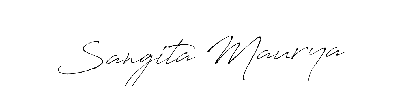 How to make Sangita Maurya signature? Antro_Vectra is a professional autograph style. Create handwritten signature for Sangita Maurya name. Sangita Maurya signature style 6 images and pictures png