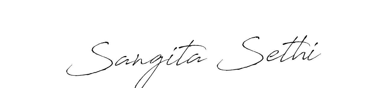 How to make Sangita Sethi signature? Antro_Vectra is a professional autograph style. Create handwritten signature for Sangita Sethi name. Sangita Sethi signature style 6 images and pictures png