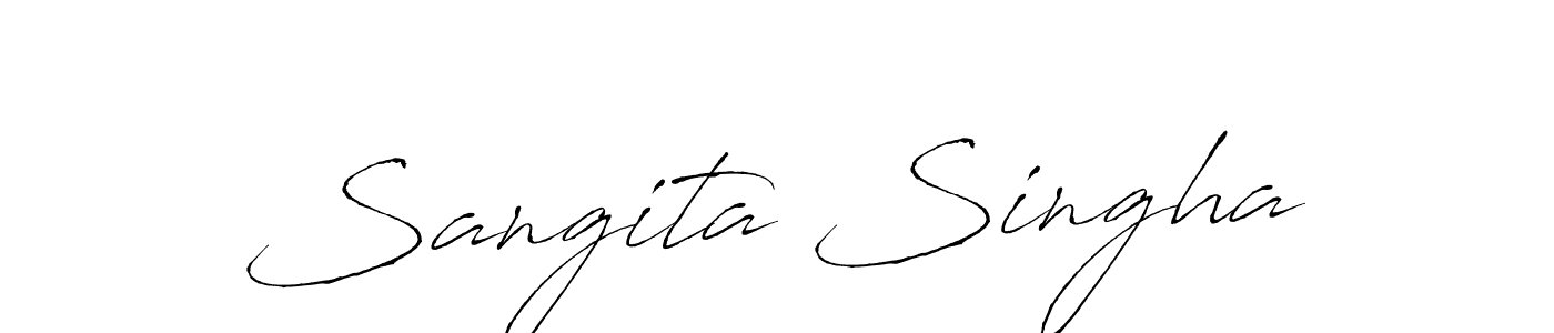 You should practise on your own different ways (Antro_Vectra) to write your name (Sangita Singha) in signature. don't let someone else do it for you. Sangita Singha signature style 6 images and pictures png