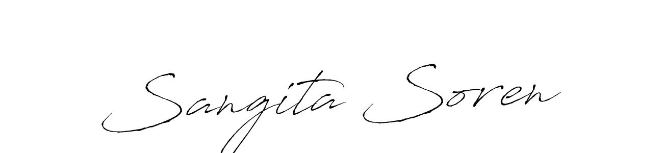 Antro_Vectra is a professional signature style that is perfect for those who want to add a touch of class to their signature. It is also a great choice for those who want to make their signature more unique. Get Sangita Soren name to fancy signature for free. Sangita Soren signature style 6 images and pictures png