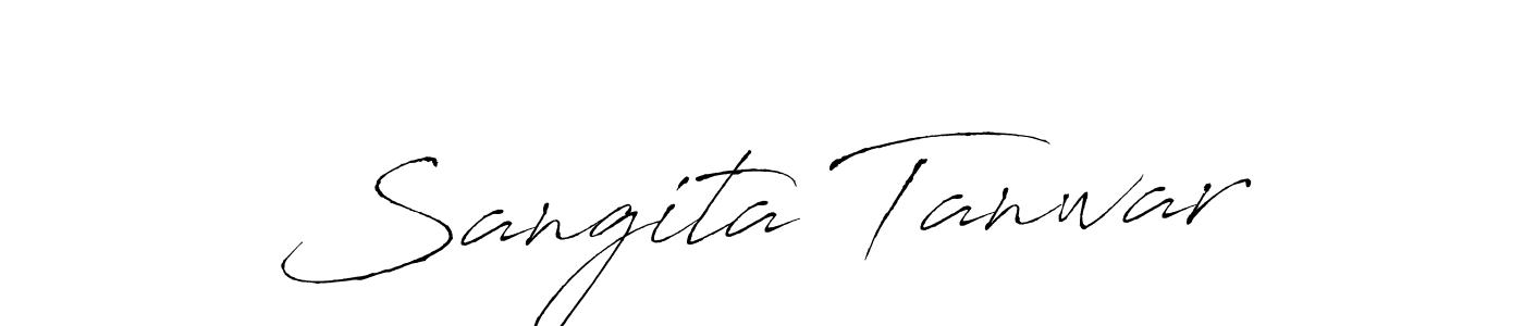 How to make Sangita Tanwar signature? Antro_Vectra is a professional autograph style. Create handwritten signature for Sangita Tanwar name. Sangita Tanwar signature style 6 images and pictures png