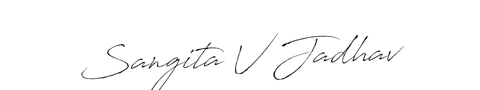 See photos of Sangita V Jadhav official signature by Spectra . Check more albums & portfolios. Read reviews & check more about Antro_Vectra font. Sangita V Jadhav signature style 6 images and pictures png