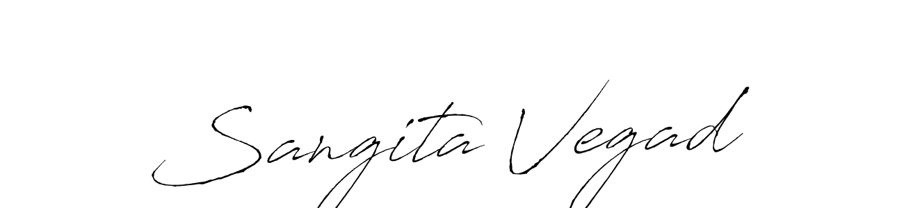 Sangita Vegad stylish signature style. Best Handwritten Sign (Antro_Vectra) for my name. Handwritten Signature Collection Ideas for my name Sangita Vegad. Sangita Vegad signature style 6 images and pictures png