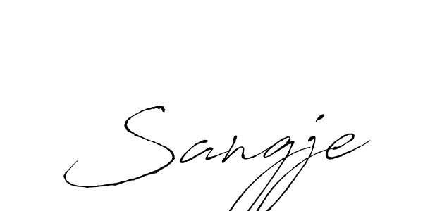 How to make Sangje signature? Antro_Vectra is a professional autograph style. Create handwritten signature for Sangje name. Sangje signature style 6 images and pictures png