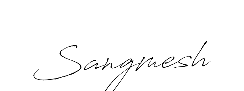 How to make Sangmesh signature? Antro_Vectra is a professional autograph style. Create handwritten signature for Sangmesh name. Sangmesh signature style 6 images and pictures png