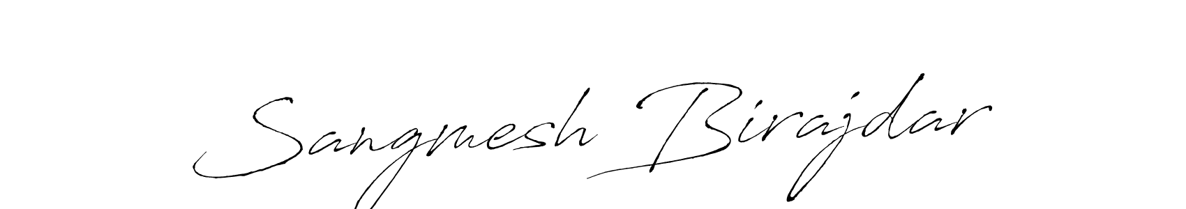 Create a beautiful signature design for name Sangmesh Birajdar. With this signature (Antro_Vectra) fonts, you can make a handwritten signature for free. Sangmesh Birajdar signature style 6 images and pictures png