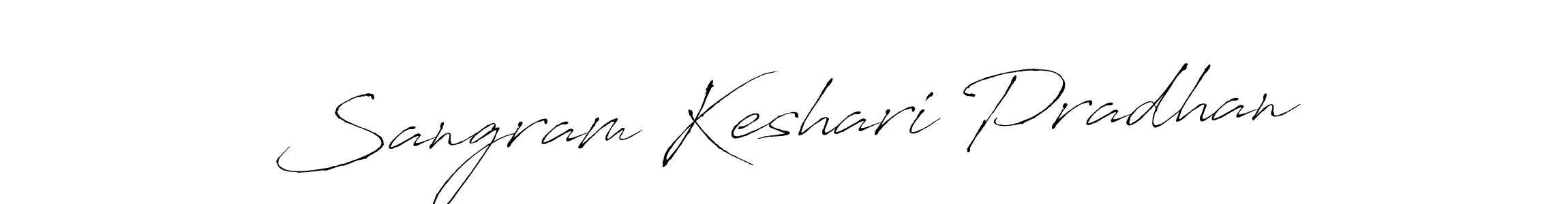 How to make Sangram Keshari Pradhan name signature. Use Antro_Vectra style for creating short signs online. This is the latest handwritten sign. Sangram Keshari Pradhan signature style 6 images and pictures png