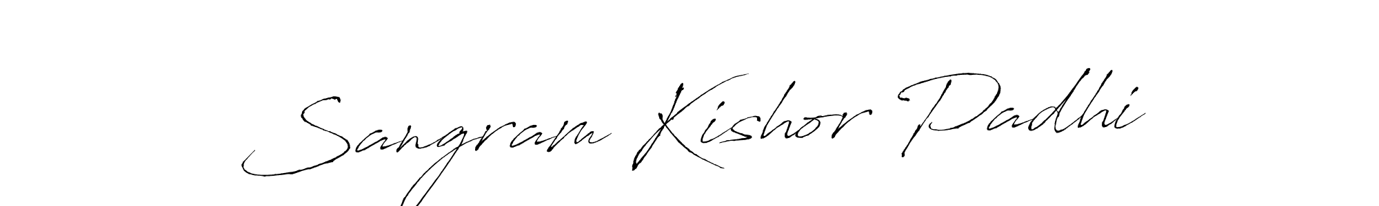 Create a beautiful signature design for name Sangram Kishor Padhi. With this signature (Antro_Vectra) fonts, you can make a handwritten signature for free. Sangram Kishor Padhi signature style 6 images and pictures png