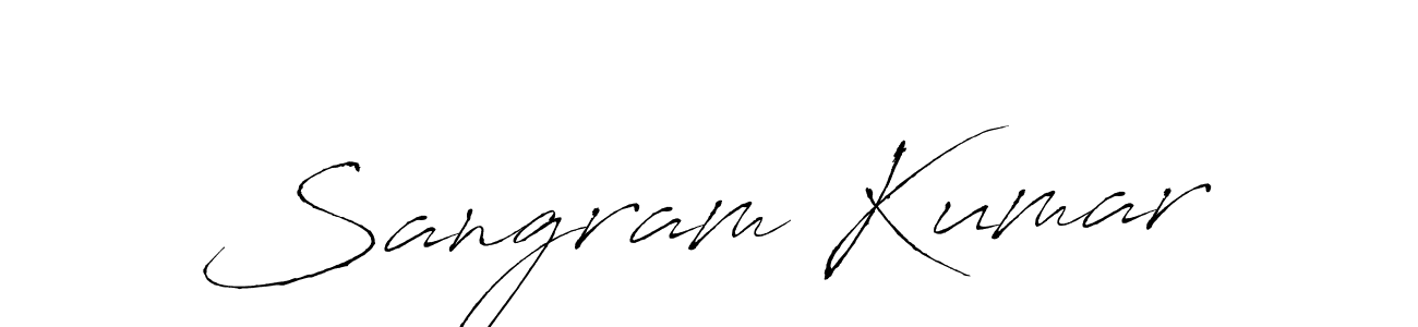 Make a beautiful signature design for name Sangram Kumar. With this signature (Antro_Vectra) style, you can create a handwritten signature for free. Sangram Kumar signature style 6 images and pictures png