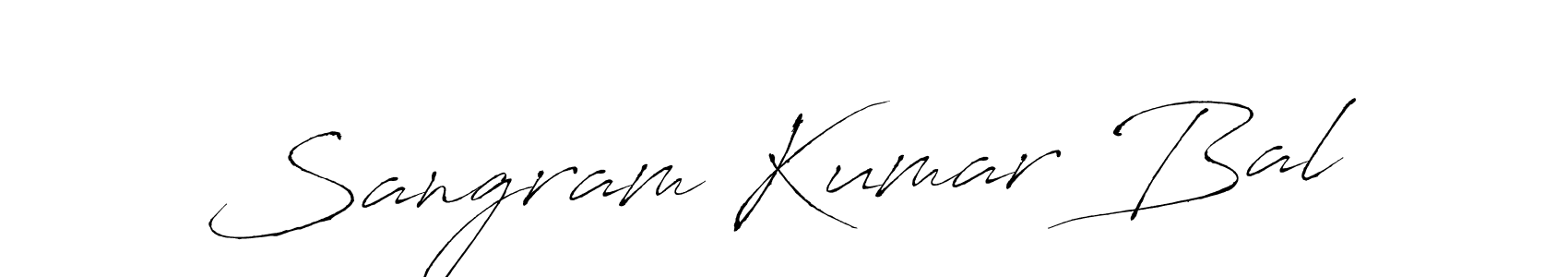 You should practise on your own different ways (Antro_Vectra) to write your name (Sangram Kumar Bal) in signature. don't let someone else do it for you. Sangram Kumar Bal signature style 6 images and pictures png