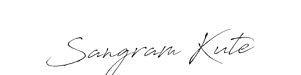 Antro_Vectra is a professional signature style that is perfect for those who want to add a touch of class to their signature. It is also a great choice for those who want to make their signature more unique. Get Sangram Kute name to fancy signature for free. Sangram Kute signature style 6 images and pictures png