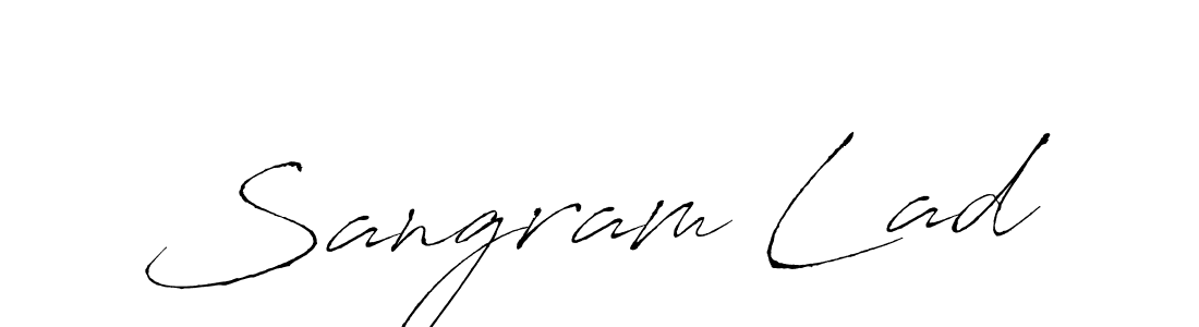 The best way (Antro_Vectra) to make a short signature is to pick only two or three words in your name. The name Sangram Lad include a total of six letters. For converting this name. Sangram Lad signature style 6 images and pictures png