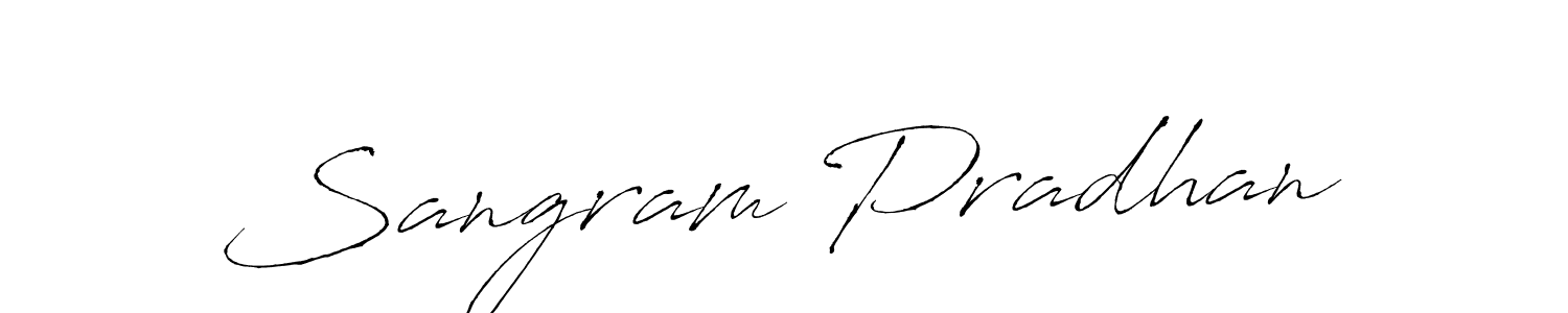 Antro_Vectra is a professional signature style that is perfect for those who want to add a touch of class to their signature. It is also a great choice for those who want to make their signature more unique. Get Sangram Pradhan name to fancy signature for free. Sangram Pradhan signature style 6 images and pictures png