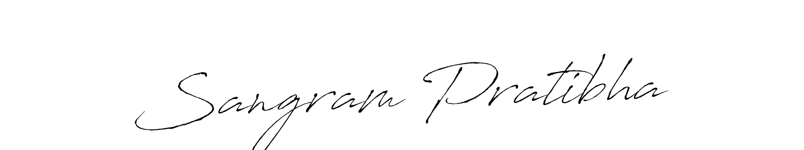 Antro_Vectra is a professional signature style that is perfect for those who want to add a touch of class to their signature. It is also a great choice for those who want to make their signature more unique. Get Sangram Pratibha name to fancy signature for free. Sangram Pratibha signature style 6 images and pictures png