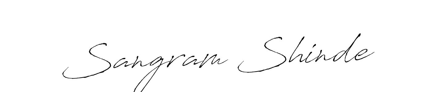 How to make Sangram Shinde signature? Antro_Vectra is a professional autograph style. Create handwritten signature for Sangram Shinde name. Sangram Shinde signature style 6 images and pictures png