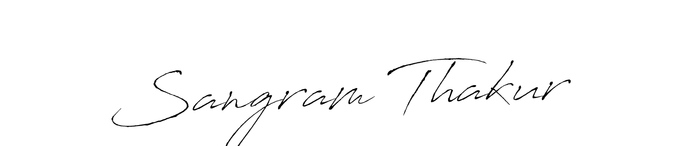 Sangram Thakur stylish signature style. Best Handwritten Sign (Antro_Vectra) for my name. Handwritten Signature Collection Ideas for my name Sangram Thakur. Sangram Thakur signature style 6 images and pictures png