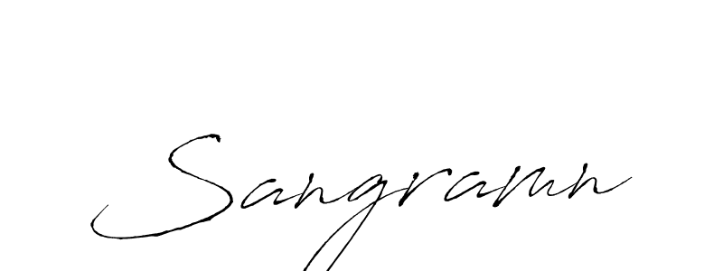 Design your own signature with our free online signature maker. With this signature software, you can create a handwritten (Antro_Vectra) signature for name Sangramn. Sangramn signature style 6 images and pictures png