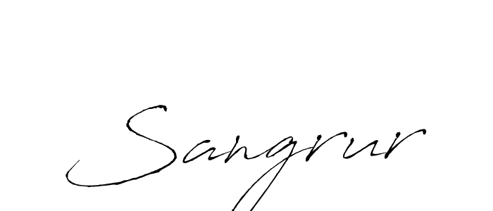 Design your own signature with our free online signature maker. With this signature software, you can create a handwritten (Antro_Vectra) signature for name Sangrur. Sangrur signature style 6 images and pictures png