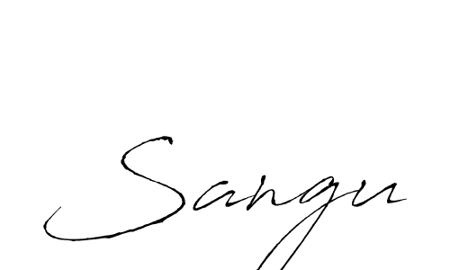 How to make Sangu signature? Antro_Vectra is a professional autograph style. Create handwritten signature for Sangu name. Sangu signature style 6 images and pictures png