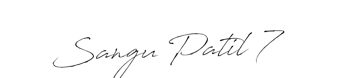 Make a beautiful signature design for name Sangu Patil 7. With this signature (Antro_Vectra) style, you can create a handwritten signature for free. Sangu Patil 7 signature style 6 images and pictures png