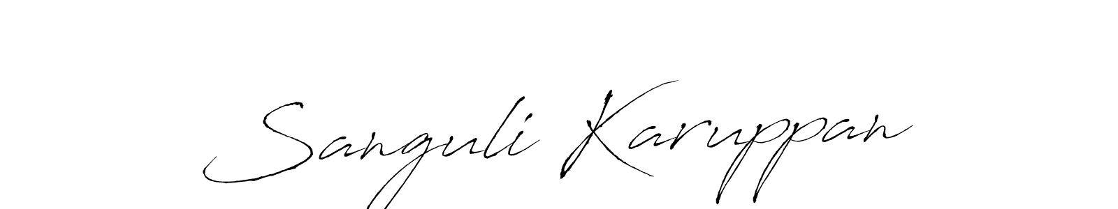 How to make Sanguli Karuppan signature? Antro_Vectra is a professional autograph style. Create handwritten signature for Sanguli Karuppan name. Sanguli Karuppan signature style 6 images and pictures png