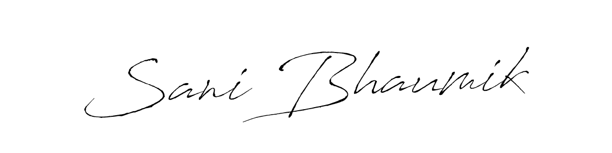 The best way (Antro_Vectra) to make a short signature is to pick only two or three words in your name. The name Sani Bhaumik include a total of six letters. For converting this name. Sani Bhaumik signature style 6 images and pictures png