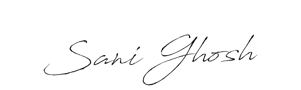 Make a beautiful signature design for name Sani Ghosh. With this signature (Antro_Vectra) style, you can create a handwritten signature for free. Sani Ghosh signature style 6 images and pictures png