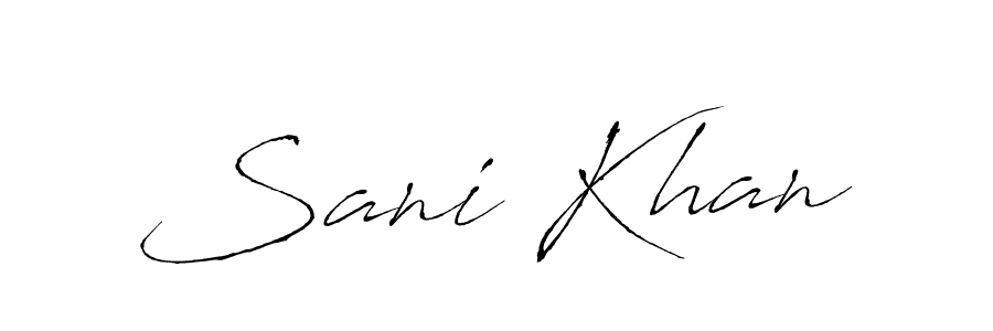 Design your own signature with our free online signature maker. With this signature software, you can create a handwritten (Antro_Vectra) signature for name Sani Khan. Sani Khan signature style 6 images and pictures png