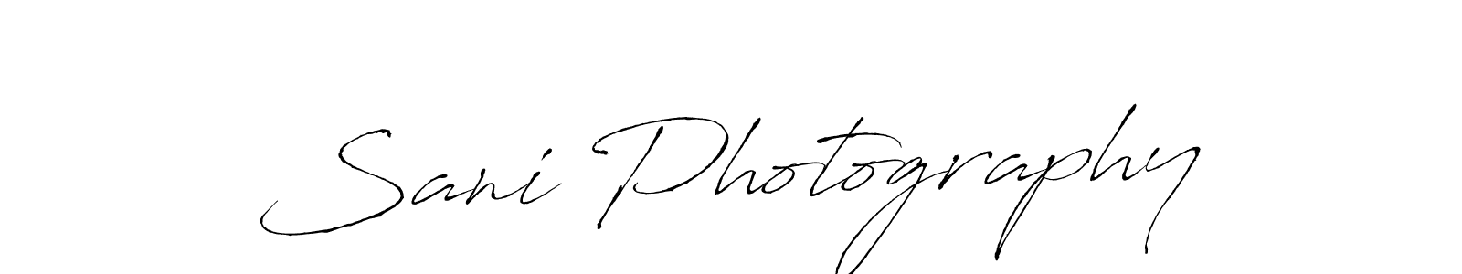 Create a beautiful signature design for name Sani Photography. With this signature (Antro_Vectra) fonts, you can make a handwritten signature for free. Sani Photography signature style 6 images and pictures png