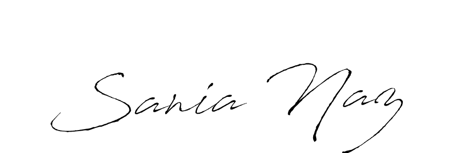 How to make Sania Naz name signature. Use Antro_Vectra style for creating short signs online. This is the latest handwritten sign. Sania Naz signature style 6 images and pictures png