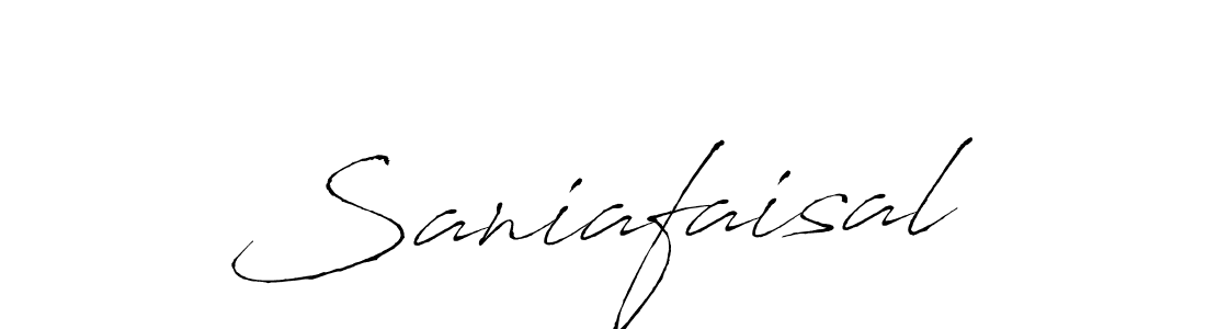 Also we have Saniafaisal name is the best signature style. Create professional handwritten signature collection using Antro_Vectra autograph style. Saniafaisal signature style 6 images and pictures png