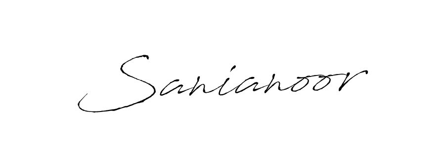 Design your own signature with our free online signature maker. With this signature software, you can create a handwritten (Antro_Vectra) signature for name Sanianoor. Sanianoor signature style 6 images and pictures png