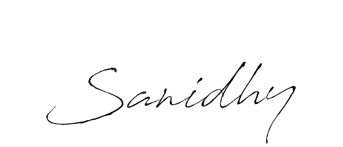 How to make Sanidhy name signature. Use Antro_Vectra style for creating short signs online. This is the latest handwritten sign. Sanidhy signature style 6 images and pictures png