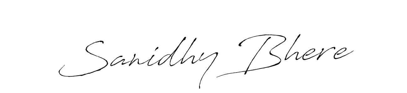 Also we have Sanidhy Bhere name is the best signature style. Create professional handwritten signature collection using Antro_Vectra autograph style. Sanidhy Bhere signature style 6 images and pictures png