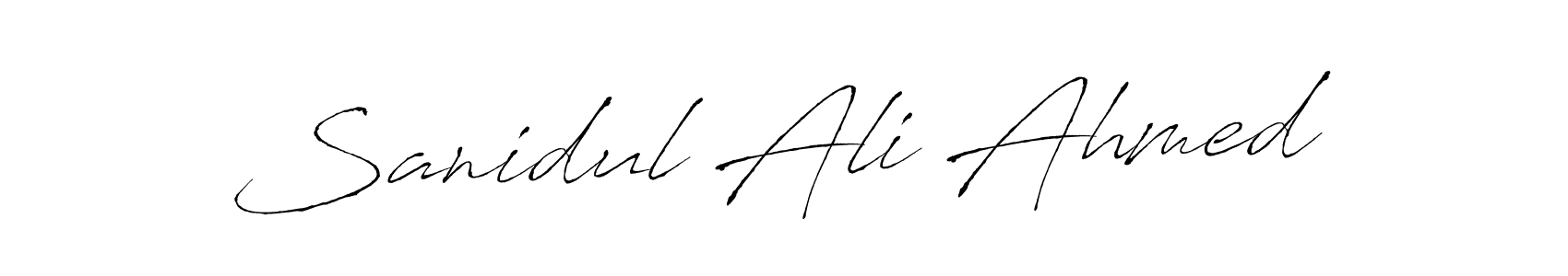 Create a beautiful signature design for name Sanidul Ali Ahmed. With this signature (Antro_Vectra) fonts, you can make a handwritten signature for free. Sanidul Ali Ahmed signature style 6 images and pictures png