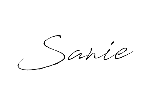 Use a signature maker to create a handwritten signature online. With this signature software, you can design (Antro_Vectra) your own signature for name Sanie. Sanie signature style 6 images and pictures png
