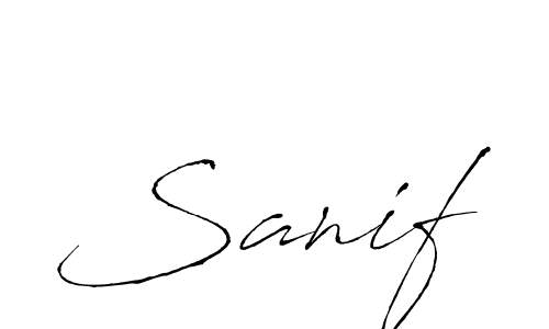 You should practise on your own different ways (Antro_Vectra) to write your name (Sanif) in signature. don't let someone else do it for you. Sanif signature style 6 images and pictures png