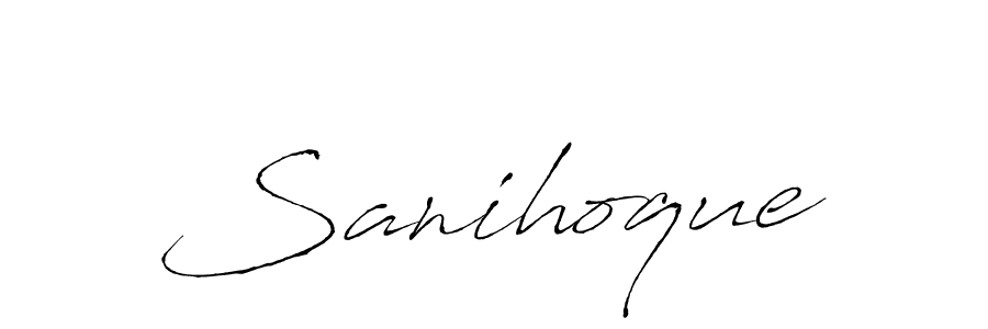 Also we have Sanihoque name is the best signature style. Create professional handwritten signature collection using Antro_Vectra autograph style. Sanihoque signature style 6 images and pictures png