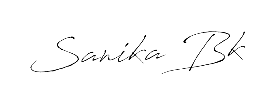 Also we have Sanika Bk name is the best signature style. Create professional handwritten signature collection using Antro_Vectra autograph style. Sanika Bk signature style 6 images and pictures png