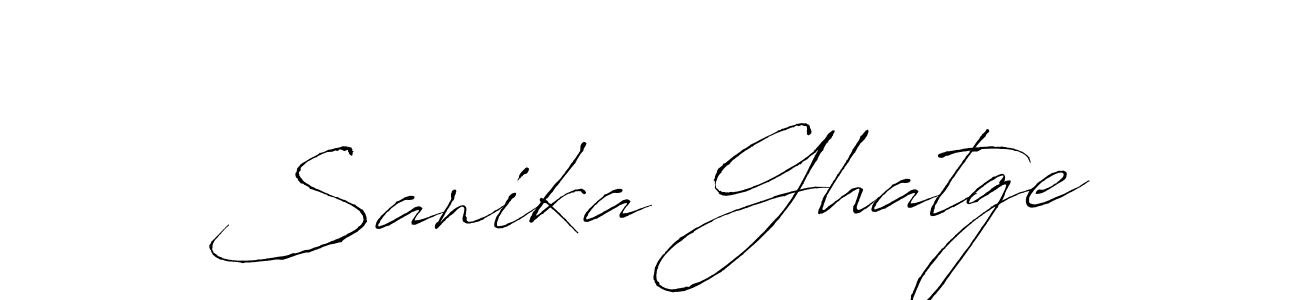 Sanika Ghatge stylish signature style. Best Handwritten Sign (Antro_Vectra) for my name. Handwritten Signature Collection Ideas for my name Sanika Ghatge. Sanika Ghatge signature style 6 images and pictures png