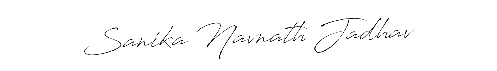 You should practise on your own different ways (Antro_Vectra) to write your name (Sanika Navnath Jadhav) in signature. don't let someone else do it for you. Sanika Navnath Jadhav signature style 6 images and pictures png
