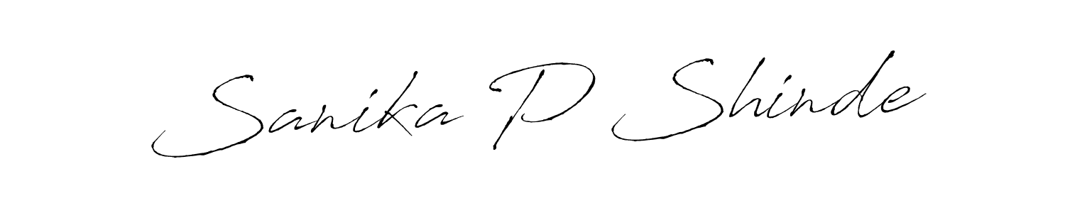 How to make Sanika P Shinde signature? Antro_Vectra is a professional autograph style. Create handwritten signature for Sanika P Shinde name. Sanika P Shinde signature style 6 images and pictures png