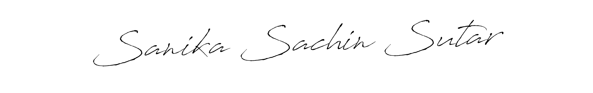 Antro_Vectra is a professional signature style that is perfect for those who want to add a touch of class to their signature. It is also a great choice for those who want to make their signature more unique. Get Sanika Sachin Sutar name to fancy signature for free. Sanika Sachin Sutar signature style 6 images and pictures png
