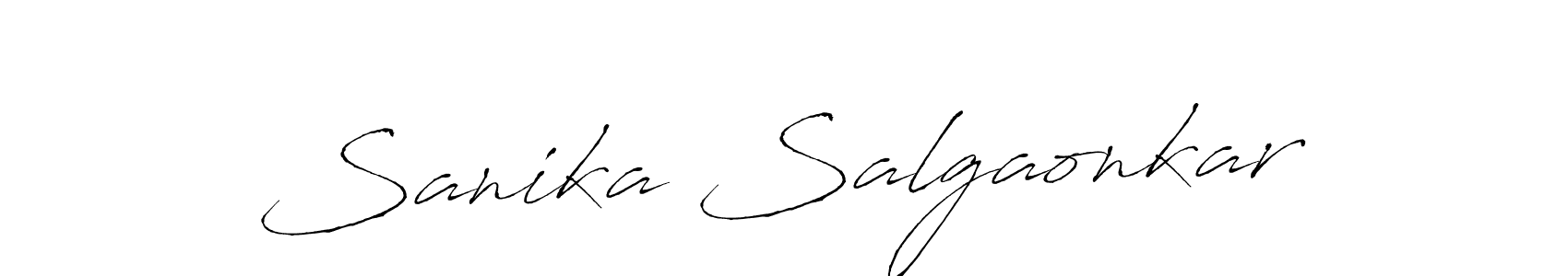 Make a beautiful signature design for name Sanika Salgaonkar. With this signature (Antro_Vectra) style, you can create a handwritten signature for free. Sanika Salgaonkar signature style 6 images and pictures png